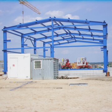 Construction of a ground water cleaning plant