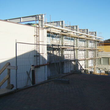 Rebuilding a sports hall in Obercarsdorf